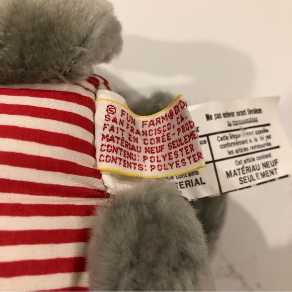 VTG  Dakin 1985 Fun Farm CHRIS Mouse Plush Pajamas Glasses EUC - Picture 5 of 6